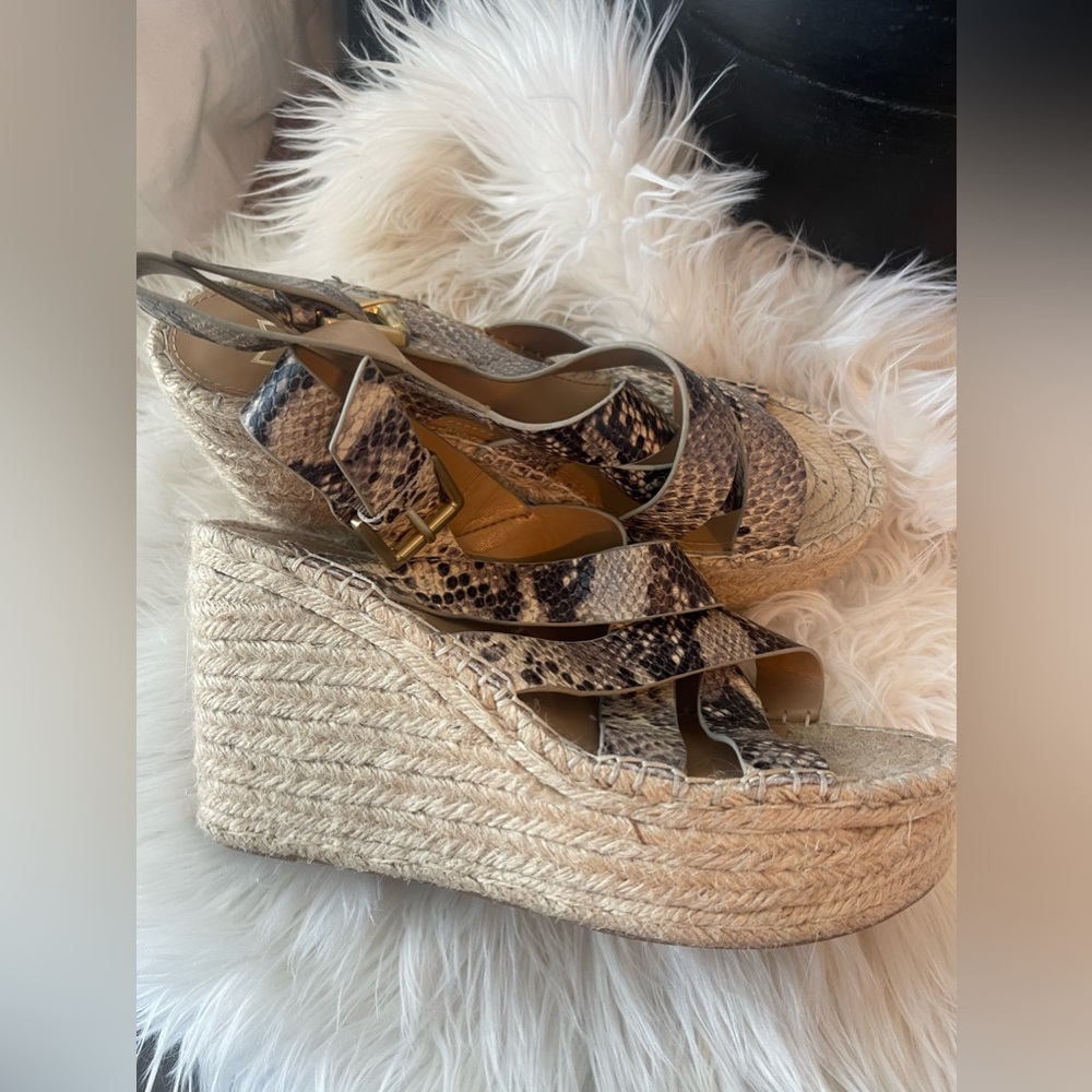 Marc Fisher Snakeskin Wedges